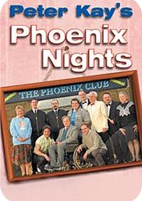 Dave Spikey with the rest of the cast in Peter Kay's Phoenix Nights
