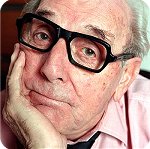 Eric Sykes with his famous spectacles that contain no glass